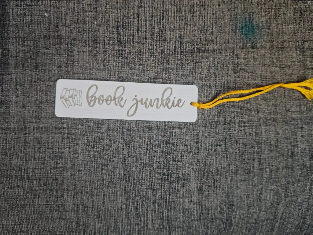 “Book Junkie” - Wooden Bookmark