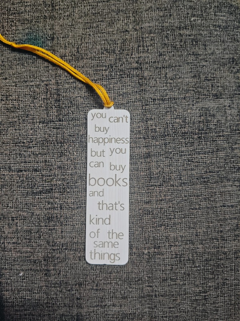 "Happiness Delivered in Pages" - Wooden Bookmark